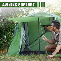 Yaocom Fiberglass 50.8 cm Poteaux de tente noirs pré-assemblés de remplacement pour camping, randonnée, voyage, activités de plein air et backpacking