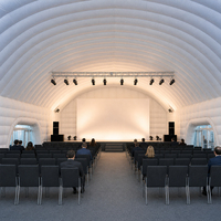 Pavillon cube gonflable personnalisé pour salon professionnel, salle d'exposition et lieu d'événement d'entreprise