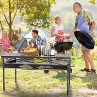 Dernière conception de table pliante extérieure ultra grande en alliage d'aluminium avec support de pliage rapide