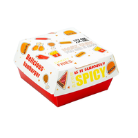 Kotak Hamburger Logo Kustom Pabrik dengan Embossing Sampel Gratis Folder Kraft Food Grade Ukuran & Kapasitas Kustom Tambahkan Alamat Anda
