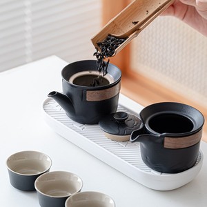 Juego de Té de Viaje Rápido de Lujo Ligero para Coche, 1 Tetera y 4 Tazas, Estilo Paisaje Vintage, Regalo de Recuerdo Portátil para Preparar Té al Aire Libre - Product Image 4
