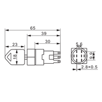 Interrupteur rotatif en métal en acier inoxydable 16mm 5A 250V Interrupteur à clé à 3 positions