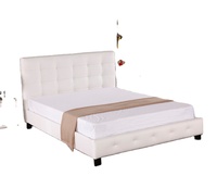 Le dernier cadre de lit rembourré en tissu pour hôtel Double Full King Queen Size au design simple et moderne