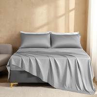 Ensemble de draps de lit rafraîchissants en bambou 100% biologique, ensemble de literie plate de luxe personnalisé