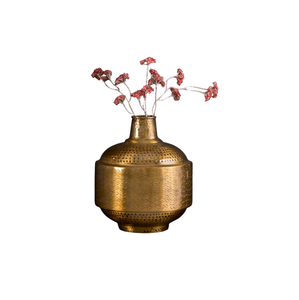 แจกันดอกไม้สไตล์บนโต๊ะแบบตอกสำหรับตกแต่งในร่มแจกันดอกไม้โลหะของตกแต่งแจกันดอกไม้สุดหรู - Product Image 1