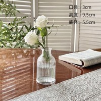 Vases en verre transparent luxe clair petits vases de table en verre décoration fleur bouteille couleur personnalisée