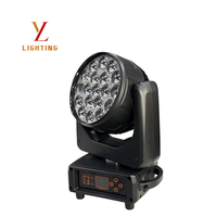 Projecteur LED mobile 4-en-1 19*15W avec zoom et effet wash, 350W DMX512, éclairage de scène activé par le son pour discothèque, fête, concert, événement, spectacle