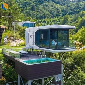 <span class=keywords><strong>Maison</strong></span> capsule spatiale de luxe Volferda V9, 2 chambres, villa préfabriquée mobile en acier pour hôtel et complexe hôtelier - Product Image 4
