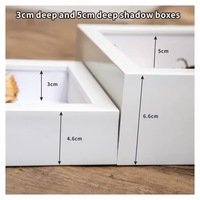 Cadre photo 3D en bois MDF avec plexiglas, boîte d'ombre créative moderne format A4 noir, blanc, couleur grain de bois