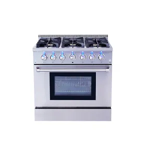 Per uso domestico bruciatori freestanding 36 pollici cucina a gas gamma di cottura con 6 e forno