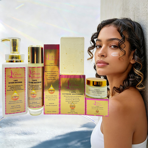 Kit de Soins Éclaircissants pour <span class=keywords><strong>la</strong></span> Peau Marque Blanche – Glutathion & Alpha Arbutine – Exfoliant et Illuminateur – Élimination <span class=keywords><strong>des</strong></span> Imperfections pour Femmes - Product Image 2