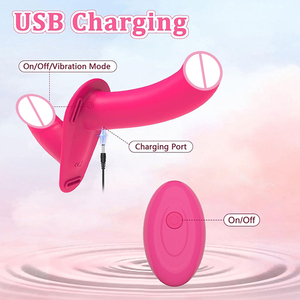 Vibromasseur double extrémité en silicone souple à double stimulation, télécommande sans fil, pour couples lesbiens - Product Image 5