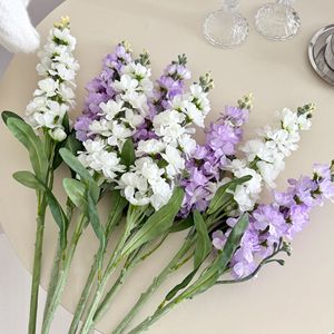 ดอกลาร์กสปูร์ประดิษฐ์ยี่ห้อยาซุโนบุ ดอกไม้ผ้าไหม ก้านเดี่ยว สีขาวนม สีชมพูอ่อน สีม่วงอ่อน สีชมพู สำหรับตกแต่งงานแต่งงาน - Product Image 3