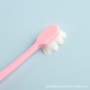 Disposable <b>Pet</b> Toothbrush Soft Bristles For Cats And Dogs Black White Pink Green PP Material - Product Image 5