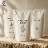 Pochette souple personnalisée de 32 oz avec bec verseur pour assouplissant textile, amplificateur de parfum et emballage de liquides cosmétiques