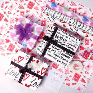 High Quality Wholesale 80g Valentine'Day Art <b>Paper</b> <b>Tissue</b> 43*300cm Gift Luxury Custom Packaging <b>Wrapping</b> <b>Paper</b> Roll - Product Image 5