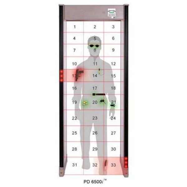Security Checking PD6500i 33 Zones Body Full Inspection Walk Through Metal Detector Gate