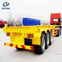 Meilleur prix en Chine, semi-remorque squelette à 2 essieux, 24 tonnes, 20 pieds, châssis de semi-remorque à conteneurs squelettiques, châssis de semi-remorque de 20 pieds à vendre