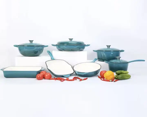 Ensemble de casseroles <span class=keywords><strong>en</strong></span> <span class=keywords><strong>fonte</strong></span> émaillée, sept pièces, avec couvercle, robuste, pour <span class=keywords><strong>la</strong></span> <span class=keywords><strong>cuisine</strong></span>, compatible four - Product Image 3