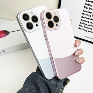 2024 NOUVEAU design coque de téléphone Housse en cuir PU avec <span class=keywords><strong>protection</strong></span> de l'appareil photo pour <span class=keywords><strong>Iphone</strong></span> 16 pro max 15 pro max Electro placage funda forro - Product Image 4