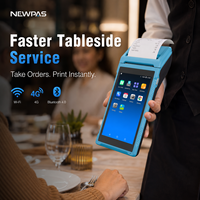 Terminal de point de vente Newpas Q1 avec système d'exploitation Android 12 intégré, imprimante thermique Bluetooth 58 mm de haute qualité avec performances stables