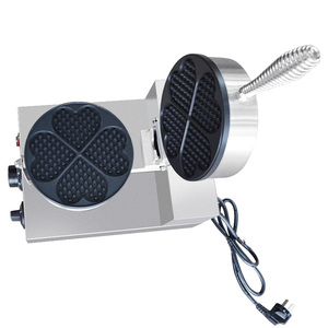 <span class=keywords><strong>4</strong></span> en forme de coeur Gaufrier Électrique À Tête Unique Four À Gaufres Commerciale Scones Muffin Four Crêpière - Product Image 3