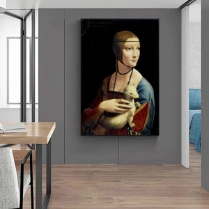 Célèbre peinture de Léonard de Vinci peinte à la main moderne décorative huile toile <span class=keywords><strong>affiche</strong></span> pour chambre ou salon mur Art - Product Image 2