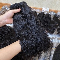 Extensions de cheveux humains Remy non traités, pointes pleines, couleur naturelle, cuticules alignées, double trame cousue à la machine, perruque de cheveux vietnamiens permanentés