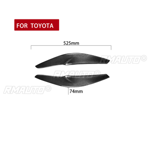 ฝาครอบตกแต่งไฟหน้ารถยนต์คาร์บอนไฟเบอร์แท้ 1 คู่ สำหรับ Toyota Corolla ปี 2013 2014 2015 2016 อุปกรณ์ตกแต่งรถยนต์ - Product Image 4