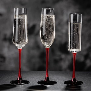 Copa de Cristal de Lujo sin Tallo para <span class=keywords><strong>Flauta</strong></span>, para Vino <span class=keywords><strong>Dulce</strong></span> y Bebidas Espumosas, de Alto Valor, Estilo Europeo Rojo - Product Image 1