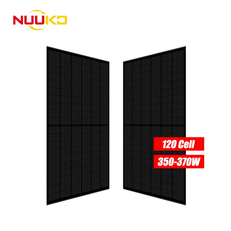 NUUKO vollschwarzes hocheffizientes PERC-Mono-Solarpanel mit hoher Effizienz 320 W 325 W 330 W 335 W 340 W 345 W Pv-Modul für Solarenergiesystem