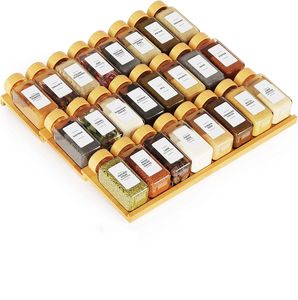 Organizador de cajones de especias de bambú personalizado, estante de condimentos de <span class=keywords><strong>3</strong></span> niveles, bandeja de inserción, organizador de cocina - Product Image 1