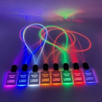 Badge LED lumineux pour fête, badge d'identification lumineux, acrylique avec bord éclairé, gravé, alimenté par piles, pour événements, concerts, personnalisé