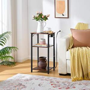 Mesita de noche, mesa auxiliar estrecha, mesa de entrada pequeñ<span class=keywords><strong>a</strong></span> para espacios pequeños, soporte de mesa pequeñ<span class=keywords><strong>a</strong></span>, consola de entrada, pasillo de dormitorio para el hogar - Product Image 4