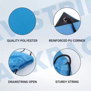 Sac à dos élégant, durable, en polyester, compact, imperméable, pliable, portable, personnalisable, avec poignée en corde et cordon de serrage, grande capacité - Product Image 3