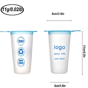Oem/Odm Tassé Tpu Gấp 200Ml 250Ml Bpa Free Miễn Phí Tái Sử Dụng Xách Tay Silicone Ráp Có Thể Gập Lại Nước Biểu Tượng Tùy Chỉnh Tpu <span class=keywords><strong>Cup</strong></span> - Product Image 6