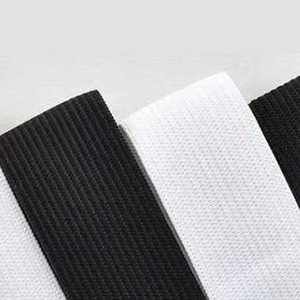 Vente en gros de bandes élastiques tricotées plates 20mm 25mm 30mm 40mm 50mm Tailles pour vêtements Home Textiles Ceintures Noir Blanc Sangle de qualité supérieure - Product Image 3