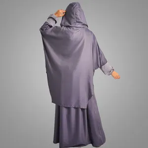 Baju Koko Muslim Simple Abaya Bersalin Longgar dengan Hijab Set Jilbab Arab Islam UEA Eid Acara Burqa Dubai Kebaya