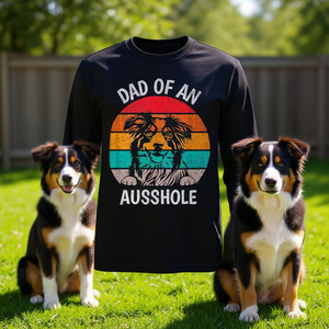 T-shirt à manches longues pour papa de chien de compagnie de race Australian Shepherd - Product Image 3
