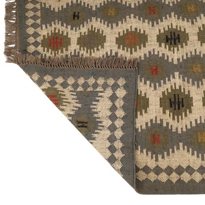 Fabriqué à la main moderne géométrique Kilim laine Jute tapis Durable tapis décoratif pour la maison bureau chambre sol Design tapis et ensembles - Product Image 5