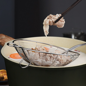 Kitchen Stainless Steel Frying Spider Strainer Large Oil Colander Ladle Scoop Fryer Slotted Big Spoon Skimmer <strong>Cooking</strong> <strong>Sieve</strong> - Product Image 4