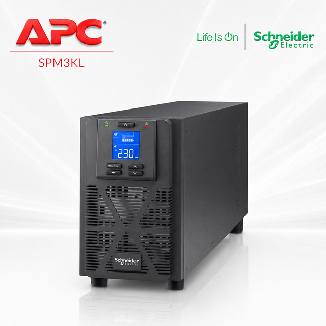 Schneider UPS SPM3KL Online UPS Uninterruptible Power Supply 3KVA 2.4KW Tower External Battery System 230V for Data Protection