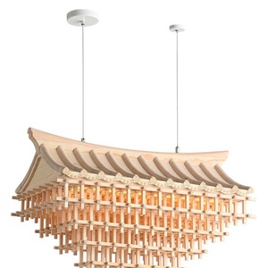 Modern Chinese Style Pendant <b>Light</b> Zen-Inspired <b>Tea</b> Room and Restaurant Chandelier for Hotel Lobby Villa Bar Lighting - Product Image 3