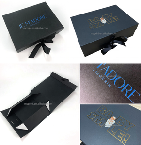 Wholesale <strong>Large</strong>/big Paper Boxes <strong>Gift</strong> Box Black Magnetic Box with Ribbon <strong>Bow</strong> - Product Image 5
