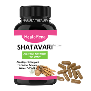 Extrait de Shatavari le plus vendu 500 mg 60 capsules végétariennes <span class=keywords><strong>Asparagus</strong></span> Recemosus Complément Bien-être féminin Antioxydant Adultes - Product Image 1