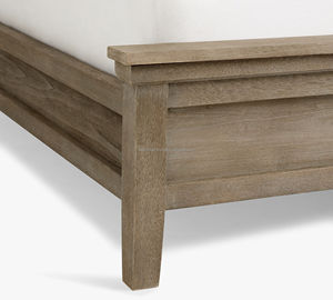 Desain baru Villa kayu Platform Modern rumah pertanian pedesaan tempat tidur kayu alami Solid Ukuran King & Queen - Product Image 4