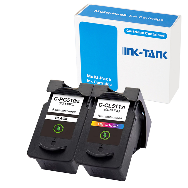 INK-TANK PG 510 CL 511 PG510 CL511 PG-510 CL-511 Premium Color Remanufactured Inkjet Ink Cartridge for Canon PIXMA MP280 Printer