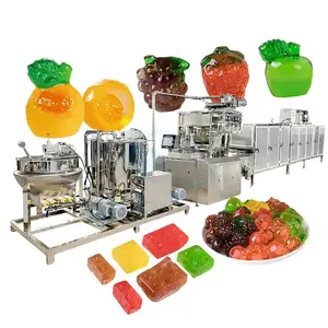 ماكينة صنع حلوى المطاطية جيلاتين وبكتين جيلي للأغراض التجارية أوتوماتيكية بالكامل / خط إنتاج الحلوى