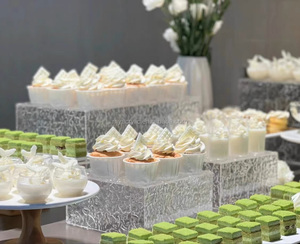 <span class=keywords><strong>Acrylic</strong></span> là viết tắt của thực phẩm hiển thị tự chọn sóng risers nhỏ rõ ràng vuông Cube nhựa hộp hiển thị cho bên bàn đám cưới - Product Image 4