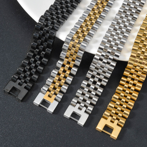 สายนาฬิกาข้อมือแฟชั่น ชุบทอง 18k ชุบเงิน ดีไซน์หรูหรา สำหรับผู้หญิงและผู้ชาย - Product Image 3